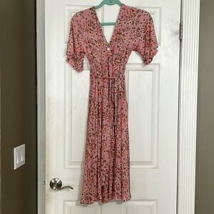 Latched mama labor/ postpartum wrap gown. Medium.